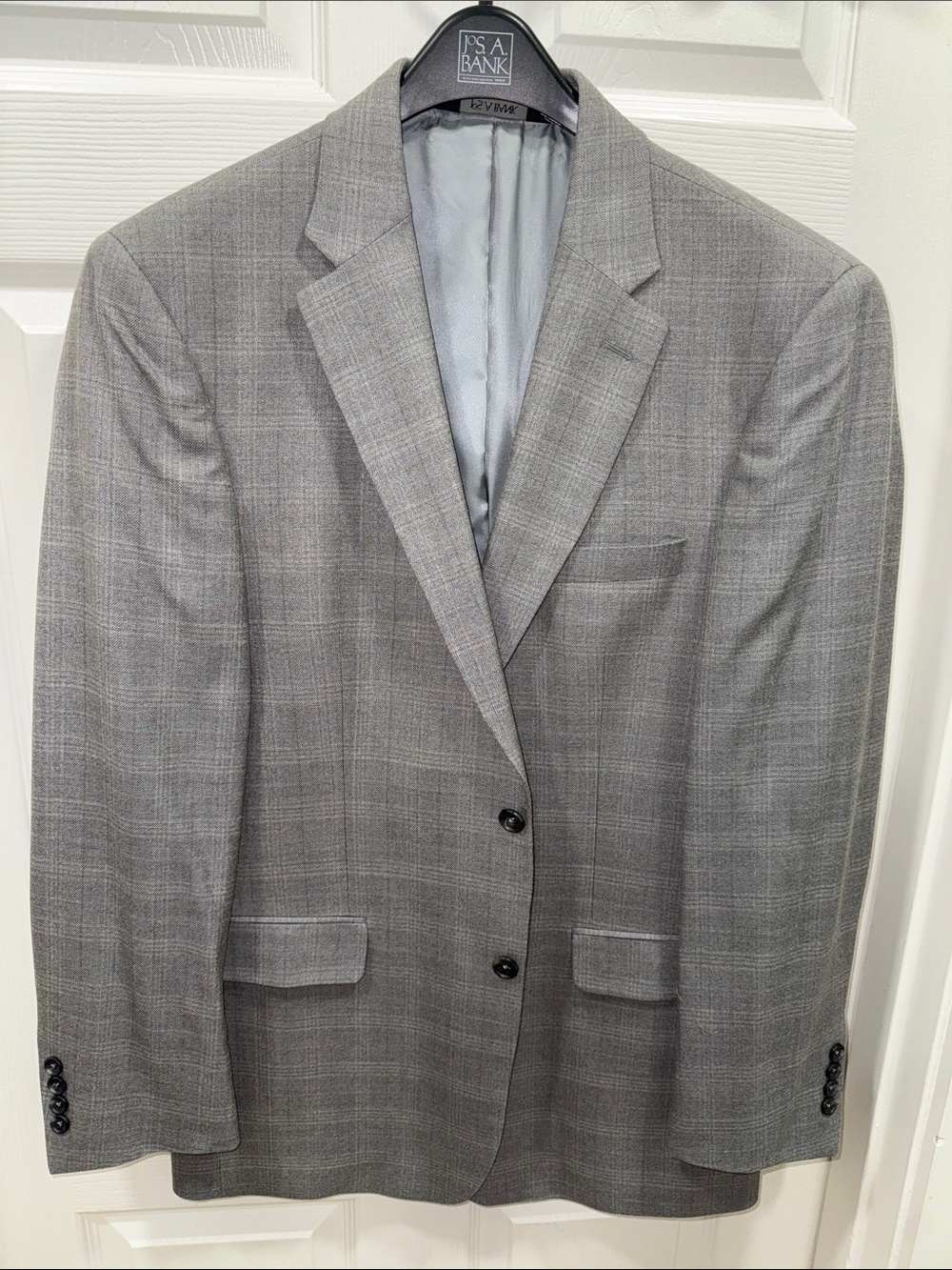 Jos. A. Bank Light Gray Plaid Sport Coat